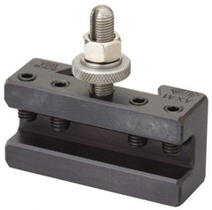 Aloris - Series EA, #1 Turning & Facing Tool Post Holder - 25" & Up Lathe Swing, 4" OAH x 7" OAL, 1-1/2" Max Tool Cutting Size, 2-11/16" Centerline Height - Exact Tool & Supply