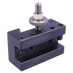 Aloris - Series CXA, #1 Turning & Facing Tool Post Holder - 13 to 18" Lathe Swing, 2-1/8" OAH x 3-1/2" OAL, 3/4" Max Tool Cutting Size, 1-7/16" Centerline Height - Exact Tool & Supply