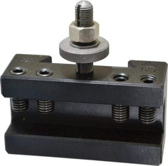 Aloris - Series CA, #1 Turning & Facing Tool Post Holder - 14 to 20" Lathe Swing, 2-1/2" OAH x 4-1/2" OAL, 1" Max Tool Cutting Size, 1-11/16" Centerline Height - Exact Tool & Supply