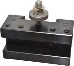 Aloris - Series DA, #1 Turning & Facing Tool Post Holder - 17 to 48" Lathe Swing, 3-1/8" OAH x 5-7/8" OAL, 1-1/4" Max Tool Cutting Size, 2-3/16" Centerline Height - Exact Tool & Supply