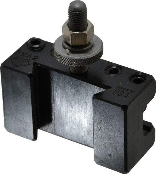 Aloris - Series BXA, #2 Boring, Turning & Facing Tool Post Holder - 10 to 15" Lathe Swing, 1-3/4" OAH x 3" OAL, 5/8" Max Tool Cutting Size, 1-1/8" Centerline Height - Exact Tool & Supply