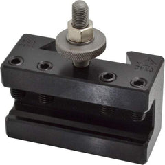 Aloris - Series CXA, #2 Boring, Turning & Facing Tool Post Holder - 13 to 18" Lathe Swing, 2-1/8" OAH x 3-1/2" OAL, 3/4" Max Tool Cutting Size, 1-7/16" Centerline Height - Exact Tool & Supply