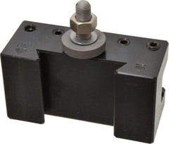 Aloris - Series DA, #2 Boring, Turning & Facing Tool Post Holder - 17 to 48" Lathe Swing, 3-1/8" OAH x 5-7/8" OAL, 1-1/4" Max Tool Cutting Size, 2-3/16" Centerline Height - Exact Tool & Supply