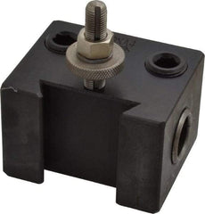 Aloris - Series BXA, #4 Boring Bar Tool Post Holder - 10 to 15" Lathe Swing, 2" OAH x 3" OAL, 1" Centerline Height - Exact Tool & Supply