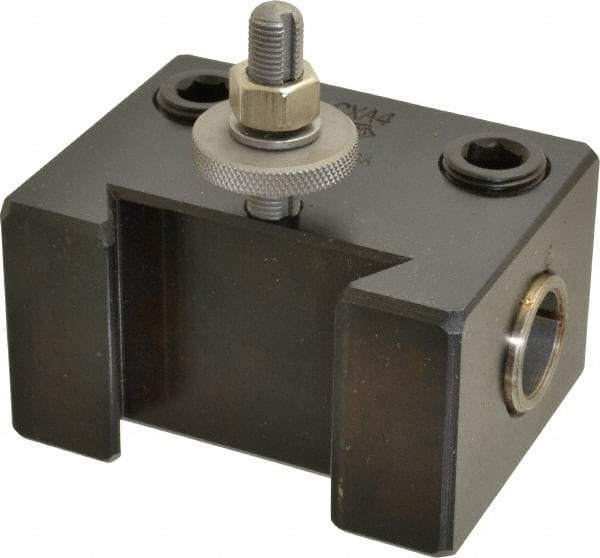 Aloris - Series CXA, #4 Boring Bar Tool Post Holder - 13 to 18" Lathe Swing, 2" OAH x 3-1/2" OAL, 1" Centerline Height - Exact Tool & Supply