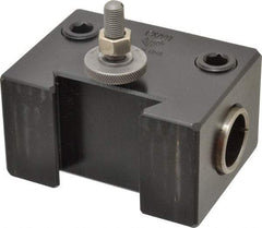 Aloris - Series CXA, #41 Boring Bar Tool Post Holder - 13 to 18" Lathe Swing, 2-1/4" OAH x 3-1/2" OAL, 1-1/8" Centerline Height - Exact Tool & Supply