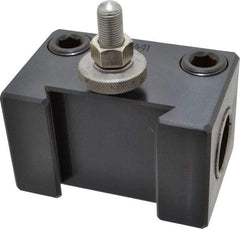 Aloris - Series CA, #41 Boring Bar Tool Post Holder - 14 to 20" Lathe Swing, 2-3/4" OAH x 4-1/2" OAL, 1-3/8" Centerline Height - Exact Tool & Supply