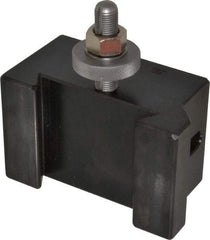 Aloris - Series DA, #5 Morse Taper Tool Post Holder - 17 to 48" Lathe Swing, 3-1/8" OAH x 4-1/2" OAL, 1-9/16" Centerline Height - Exact Tool & Supply