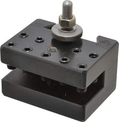 Aloris - Series CXA, #6 Multiple Tool Post Holder - 13 to 18" Lathe Swing, 2-1/8" OAH, 5/8" Max Tool Cutting Size, 1-5/16" Centerline Height - Exact Tool & Supply