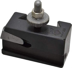 Aloris - Series CXA, #7 Universal Parting Blade Tool Post Holder - 13 to 18" Lathe Swing, 2" OAH, 3/4" Max Tool Cutting Size, 1-3/16" Centerline Height - Exact Tool & Supply