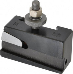 Aloris - Series CA, #7 Universal Parting Blade Tool Post Holder - 14 to 20" Lathe Swing, 2-1/2" OAH, 7/8" Max Tool Cutting Size, 1-7/16" Centerline Height - Exact Tool & Supply