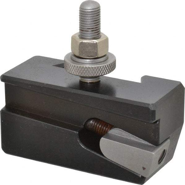 Aloris - Series AXA, #7R Universal Parting Blade Tool Post Holder - Reversible - 12" & Under Lathe Swing, 1-1/2" OAH, 1/2" Max Tool Cutting Size, 11/16" Centerline Height - Exact Tool & Supply