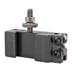 Aloris - Series BXA, #10 Knurling, Turning & Facing Tool Post Holder - 10 to 15" Lathe Swing, 1-3/4" OAH, 2-5/8" Max Tool Cutting Size, 1" Centerline Height - Exact Tool & Supply