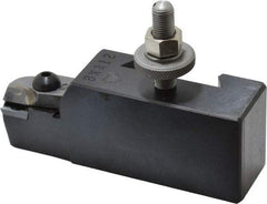 Aloris - Series BXA, #12 Turning Tool Post Holder for Carbide Triangular Inserts - 10 to 15" Lathe Swing, 1-3/4" OAH, 1" Centerline Height - Exact Tool & Supply