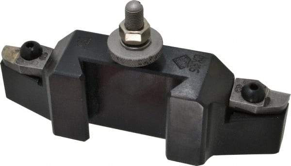 Aloris - Series CXA, #16 Turning & Facing Tool Post Holder for Carbide Triangular Inserts - 13 to 18" Lathe Swing, 2" OAH, 1-3/16" Centerline Height - Exact Tool & Supply