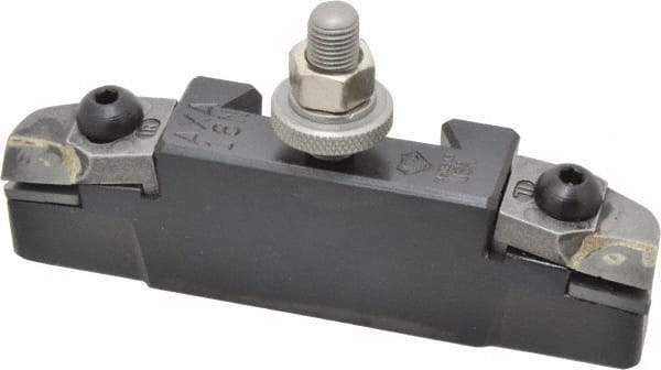 Aloris - Series AXA, #16N Turning & Facing Tool Post Holder for Carbide Triangular Inserts - 12" & Under Lathe Swing, 1-3/8" OAH, 7/8" Centerline Height - Exact Tool & Supply