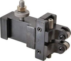 Aloris - Series CA, #19 Adjustable Knurling Tool Post Holder - 14 to 20" Lathe Swing, 2-1/4" OAH, 2" Centerline Height - Exact Tool & Supply