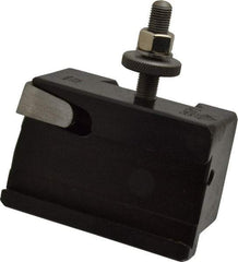 Aloris - Series BXA, #71 Cut-Off & Grooving Tool Post Holder - 10 to 15" Lathe Swing, 2" OAH, 1/4" Max Tool Cutting Size, 15/16" Centerline Height - Exact Tool & Supply