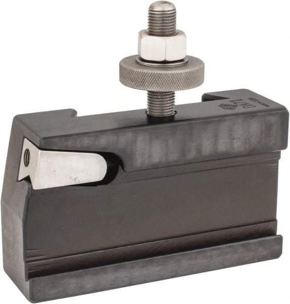 Aloris - Series DA, #71 Cut-Off & Grooving Tool Post Holder - 17 to 48" Lathe Swing, 3-1/4" OAH, 1/4" Max Tool Cutting Size, 2" Centerline Height - Exact Tool & Supply