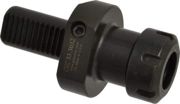 Global CNC Industries - 32mm Max Cut, 30mm Shank Diam, VDI Collet Chuck - 63mm Projection, 5/8-18" Shank Thread, ER32 Series, For E3, Through Coolant - Exact Tool & Supply