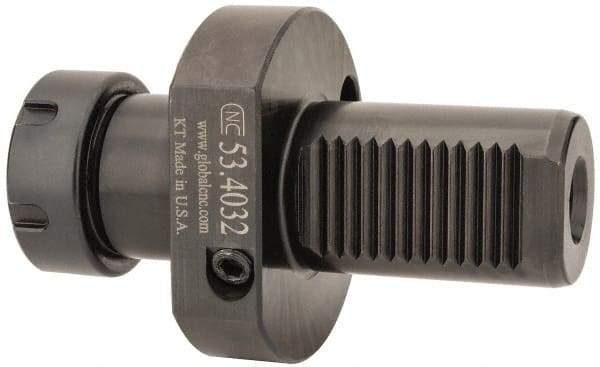 Global CNC Industries - 32mm Max Cut, 40mm Shank Diam, VDI Collet Chuck - 63mm Projection, 5/8-18" Shank Thread, ER32 Series, For E3, Through Coolant - Exact Tool & Supply