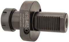 Global CNC Industries - 32mm Max Cut, 40mm Shank Diam, VDI Collet Chuck - 63mm Projection, 5/8-18" Shank Thread, ER32 Series, For E3, Through Coolant - Exact Tool & Supply