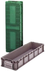 Orbis - 40 Lb Load Capacity Green Polyethylene Tote Container - Stacking, 32" Long x 15" Wide x 7-1/2" High - Exact Tool & Supply