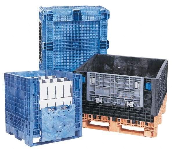 Orbis - 48" Long x 45" Wide x 20" High Polyethylene Collapsible Bulk Container - 2,000 Lb. Load Capacity - Exact Tool & Supply