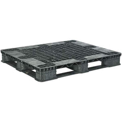 Orbis - 47.8" Long x 39.9" & Wide x 5.8" High Polyethylene Stackable Pallet - 30,000 Lb Static Capacity, 3,500 Lb Dynamic Capacity, Black - Exact Tool & Supply