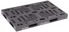 Orbis - 71.8" Long x 47.8" & Wide x 5.8" High Polyethylene Stackable Pallet - 30,000 Lb Static Capacity, 4,000 Lb Dynamic Capacity, Black - Exact Tool & Supply