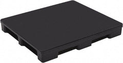 Orbis - 48" Long x 40" & Wide x 6" High Polyethylene Rackable Pallet - 30,000 Lb Static Capacity, 6,000 Lb Dynamic Capacity, Black - Exact Tool & Supply