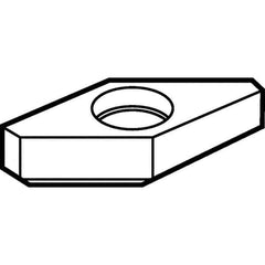 Kennametal - Diamond (Shape) Boring Bar & Turning Shim for Indexables - Ceramic, 0.187" Thick, Negative Rake, Left Hand Cut - Exact Tool & Supply