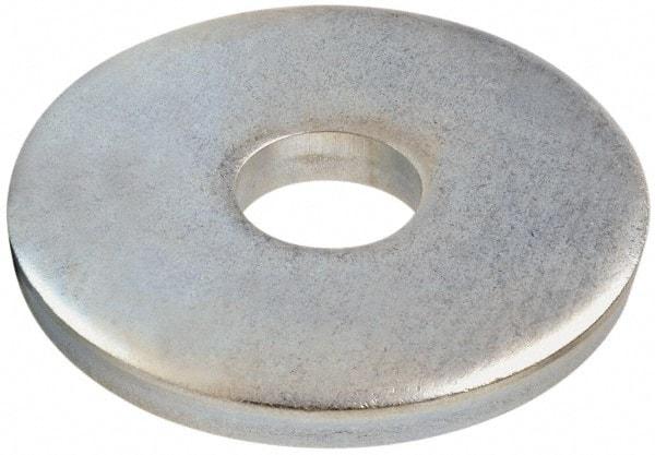 Gibraltar - 1/2" Screw, Steel Fender Flat Washer - 9/16" ID x 3" OD, 1/4" Thick, Zinc-Plated Finish - Exact Tool & Supply