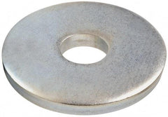 Gibraltar - 3/4" Screw, Steel Fender Flat Washer - 13/16" ID x 3" OD, 3/8" Thick, Zinc-Plated Finish - Exact Tool & Supply