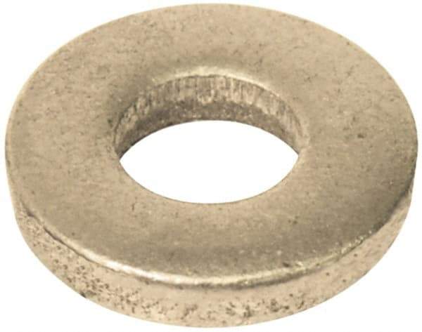 Gibraltar - 3/8" Screw, Grade 12L14 Case Hardened Steel Standard Flat Washer - 13/32" ID x 7/8" OD, 1/8" Thick, Nickel-Plated Finish - Exact Tool & Supply