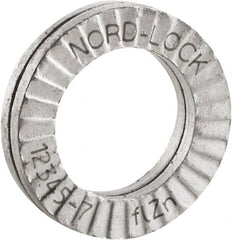 Nord-Lock - Wedge Lock Washers; Outside Diameter (Decimal Inch): 0.43 ; Material: Carbon Steel ; Material Grade: EN 1.7182 ; Finish/Coating: Doerken "Delta Protekt"; Zinc Flake ; Minimum Inside Diameter (Decimal Inch): 0.2506 ; Maximum Inside Diameter (D - Exact Tool & Supply