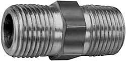 Parker - 1-1/4 x 1 Male Thread, Zinc Plated Steel Industrial Pipe Hex Nipple - MNPTF, 3,000 psi - Exact Tool & Supply