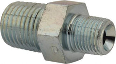 Parker - 3/4 x 1/2 Male Thread, Zinc Plated Steel Industrial Pipe Hex Nipple - MNPTF, 5,500 psi - Exact Tool & Supply