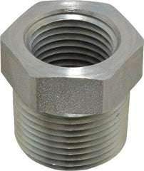 Parker - 3/4 Male Thread x 1/2 Female Thread, Zinc Plated Steel Industrial Pipe Hex Bushing - MNPTF x FNPTF, 5,000 psi - Exact Tool & Supply