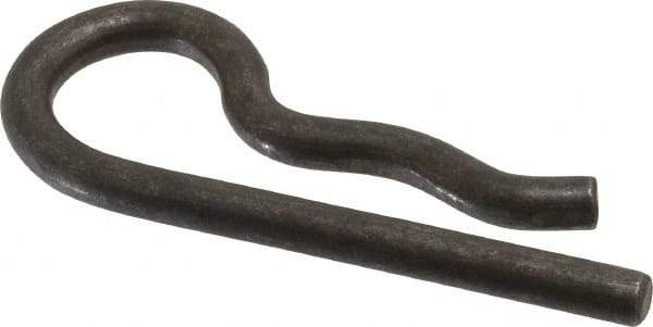 Made in USA - 3/4 to 1" Shaft Diam, 3-1/4" Long, 1/4" Wire Diam, Hair Pin Cotter - MB Grade 2 Spring Steel, Uncoated - Exact Tool & Supply