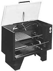 Graymills - Free Standing Solvent-Based Parts Washer - 85 Gal Max Operating Capacity, Steel Tank, 34" (Lid Close)/64" (Lid Open) High, 115 Input Volts - Exact Tool & Supply