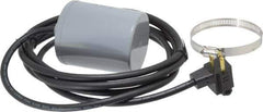 Berkeley - 115 AC Volt, Normally Closed, Float Switch - 10 Ft. Cord Length, Polypropylene - Exact Tool & Supply