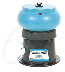 Raytech - 0.1 Cu Ft, 1/15 hp, Wet/Dry Operation Vibratory Tumbler - Flow Through Drain - Exact Tool & Supply