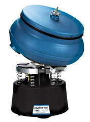 Raytech - 0.75 Cu Ft, 1/3 hp, Wet/Dry Operation Vibratory Tumbler - Adjustable Amplitude, Flow Through Drain, Tilt Feature - Exact Tool & Supply