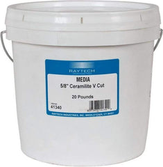 Raytech - Ceramic Plastic Blend Carrier, Polishing Tumbling Media - Cylinder Shape, Wet Operation, 5/8" Long x 5/8" High - Exact Tool & Supply