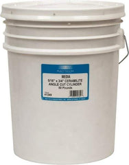 Raytech - Ceramic Plastic Blend Carrier, Polishing Tumbling Media - Cylinder Shape, Wet Operation, 5/16" Long x 3/4" High - Exact Tool & Supply