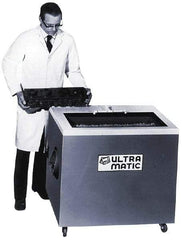 Made in USA - 3/4 hp, Wet/Dry Operation Vibratory Tumbler - Adjustable Amplitude, Flow Through Drain - Exact Tool & Supply