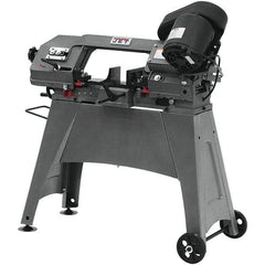 Jet - 5 x 6" Manual Combo Horizontal & Vertical Bandsaw - 1 Phase, 45° Vise Angle of Rotation, 0.5 hp, 115/230 Volts, Step Pulley Drive - Exact Tool & Supply