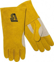 Steiner - Size L Unlined Cowhide Welding Glove - 13" OAL, Gauntlet Cuff, For General Welding - Exact Tool & Supply