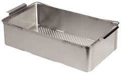 L&R Ultrasonic - Stainless Steel Parts Washer Basket - 165.1mm High x 298.45mm Wide x 501.65mm Long, Use with Ultrasonic Cleaners - Exact Tool & Supply